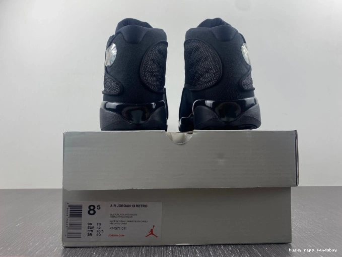 Rep Husky Air Black Retro Jordan Cat 13 414571-011 0820